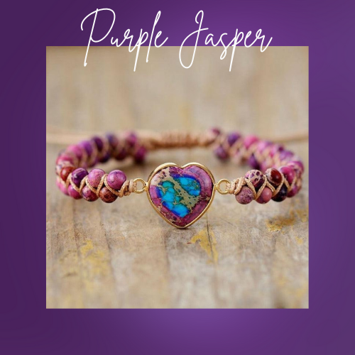 Heart Bracelet - Natural Jasper Stone