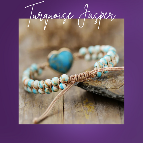 Heart Bracelet - Natural Jasper Stone