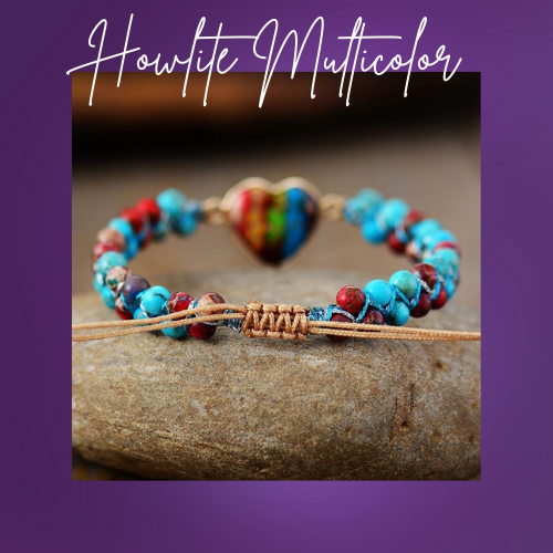 Heart Bracelet - Natural Jasper Stone