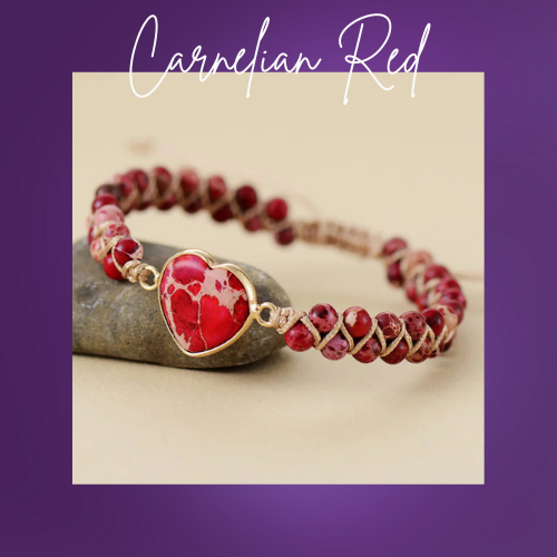 Heart Bracelet - Natural Jasper Stone