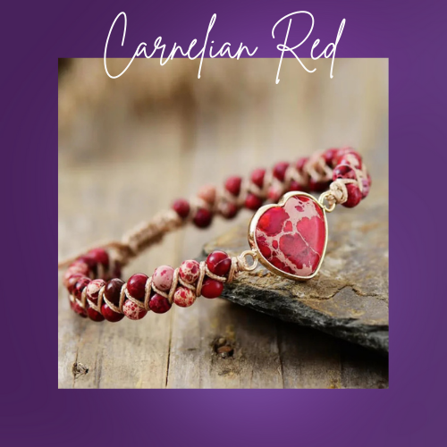 Heart Bracelet - Natural Jasper Stone